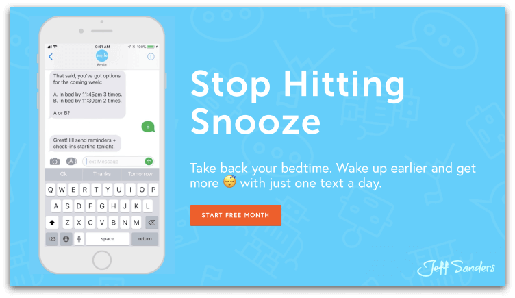 Wake Up Earlier and Get More Sleep with One Text a Day from Emile