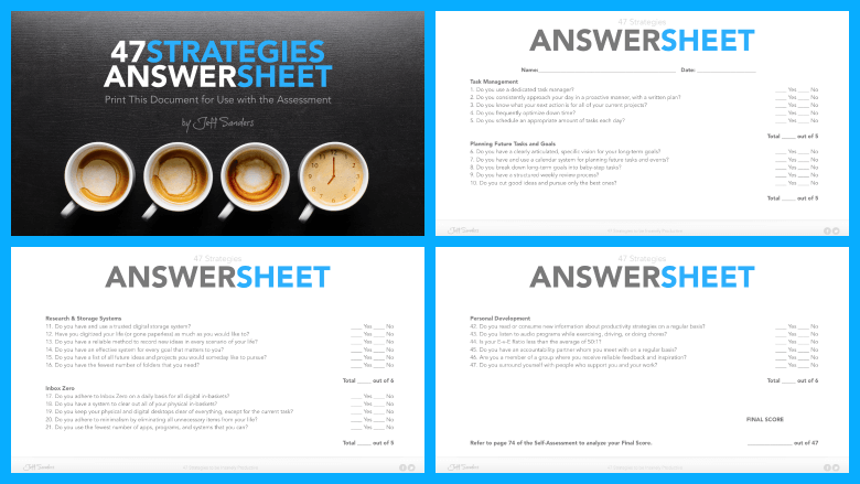Printable PDF Answer Sheet